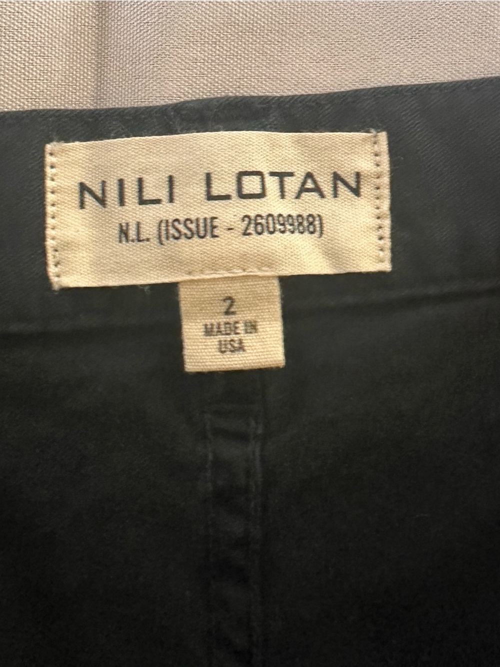 Nili Lotan Shon Cotton Pants, size 2 MIDNIGHT BLUE - Picture 7 of 12